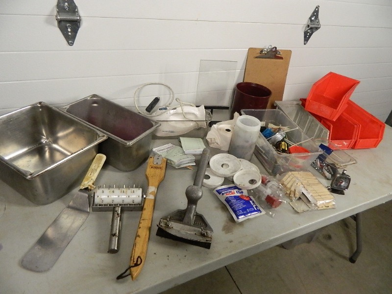 lot 124 image: Griddle Scraper, Stainless Drop Containers, Etc