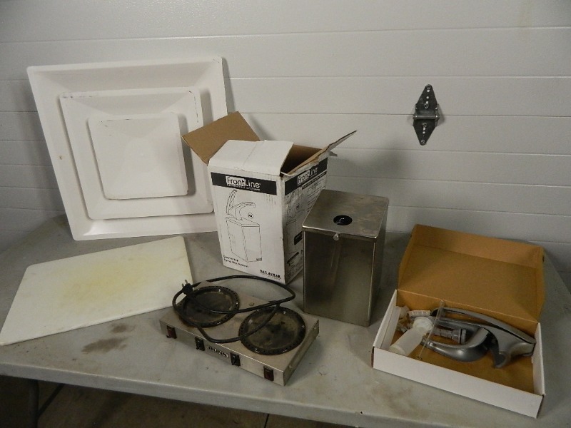 lot 125 image: New San Jamar Condiment Pump, Ceiling Vent, Coffee Warmer, Etc