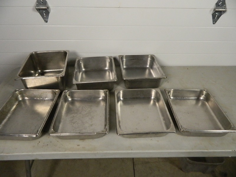 lot 128 image: 7 Stainless Steel Inserts