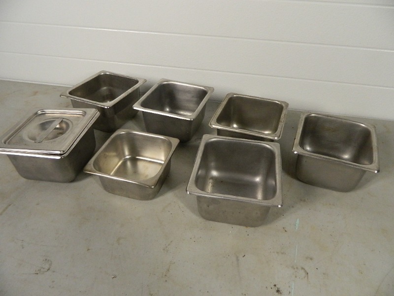 lot 133 image: 7 Stainless Steel Inserts