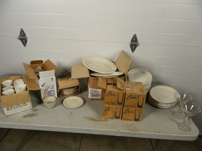 lot 162 image: Plates, Bowls, Shot Glasses, Etc