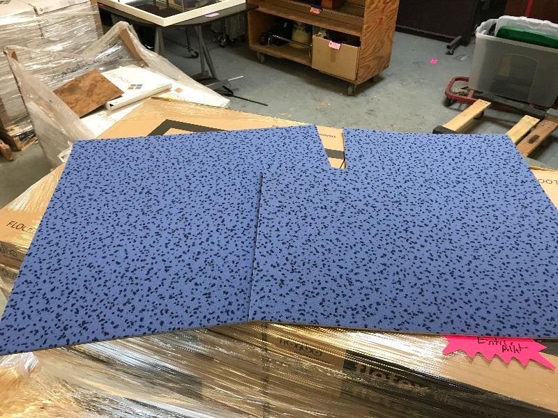 FLOCKED FLOORING TILES