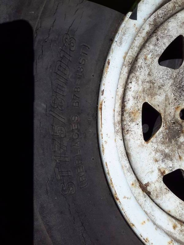 lot 39 image: 4 Trailer Tires.  2, ST17580D13  2,  4.80 - 12