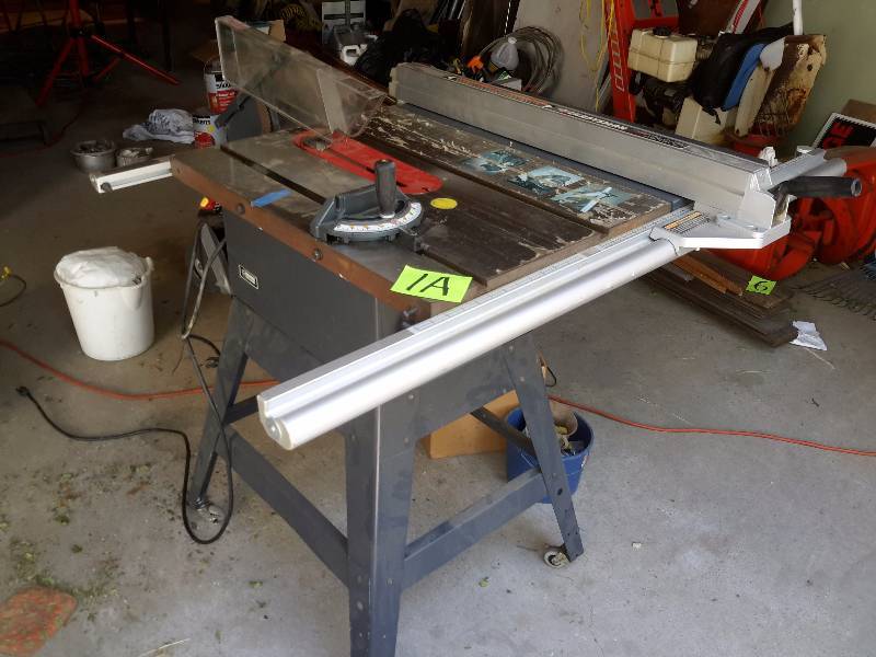 lot 1A image: Craftsman 10 in Belt Drive Table Saw