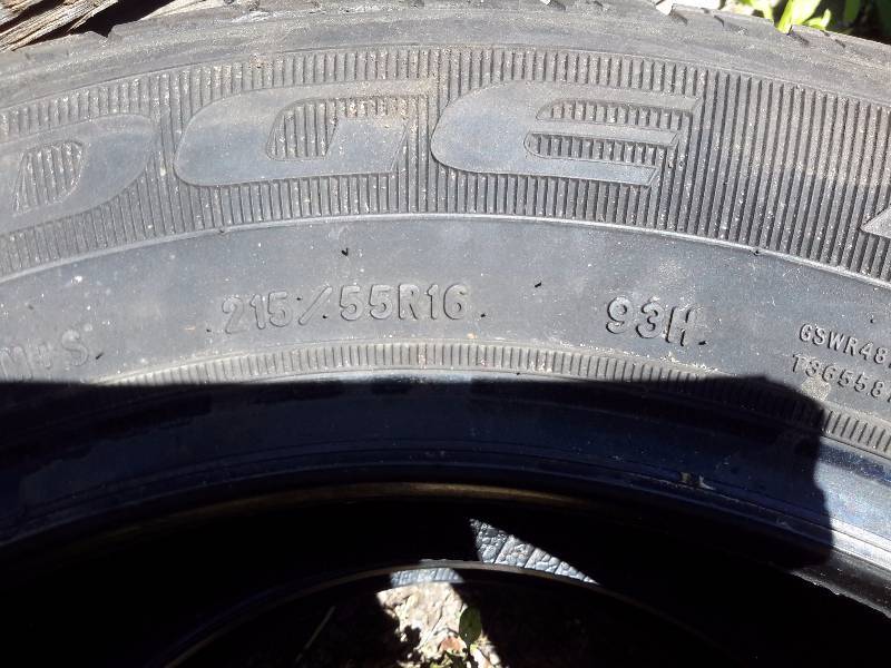lot 19C image: 2, Bridgestone, 21555R16 93H