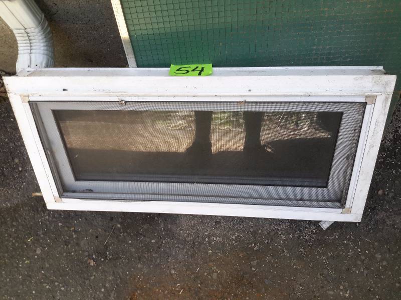 lot 54A image: Vinyl Basement Window.. Opens with screen