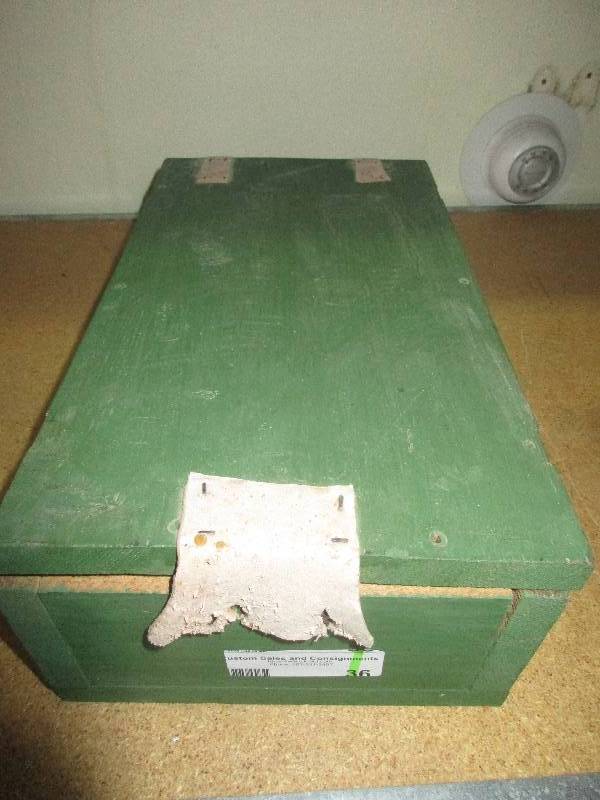 lot 36 image: wood box w lots of ammo