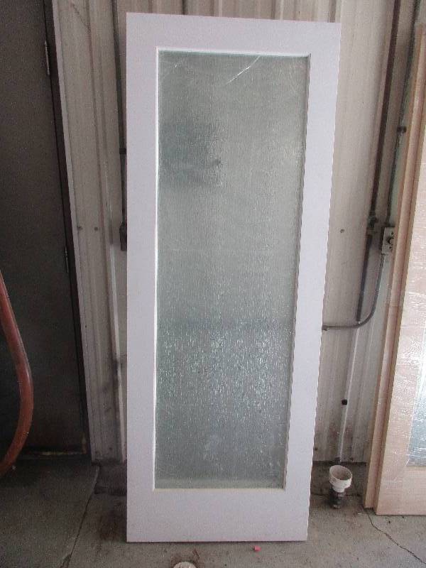 lot 91 image: french doors w glass 30 x 80 - 2 doors -white