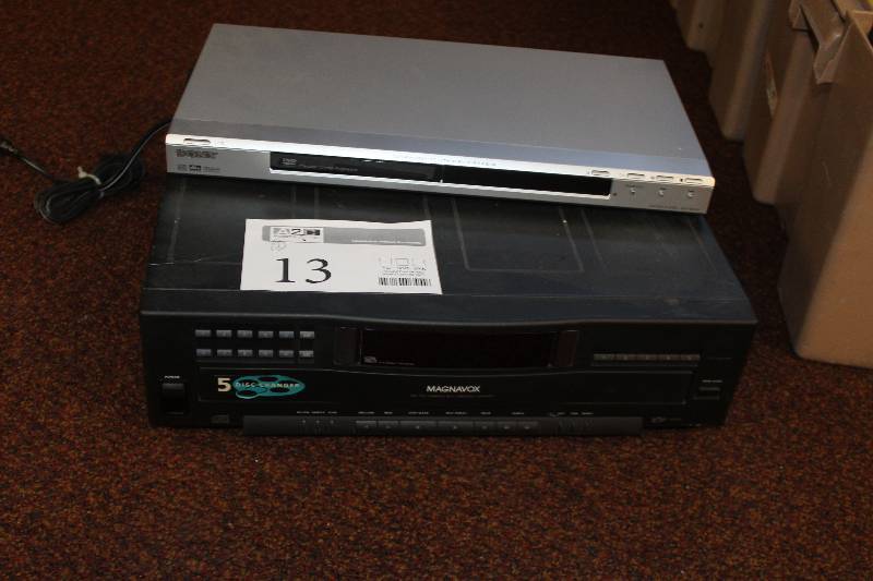 lot 13 image: Lot of (2) Electronics Includes 1) Sony Precision Cinema CDDVD Player AND 1) Magnavox 5-Disc Compact Disc Carousel
