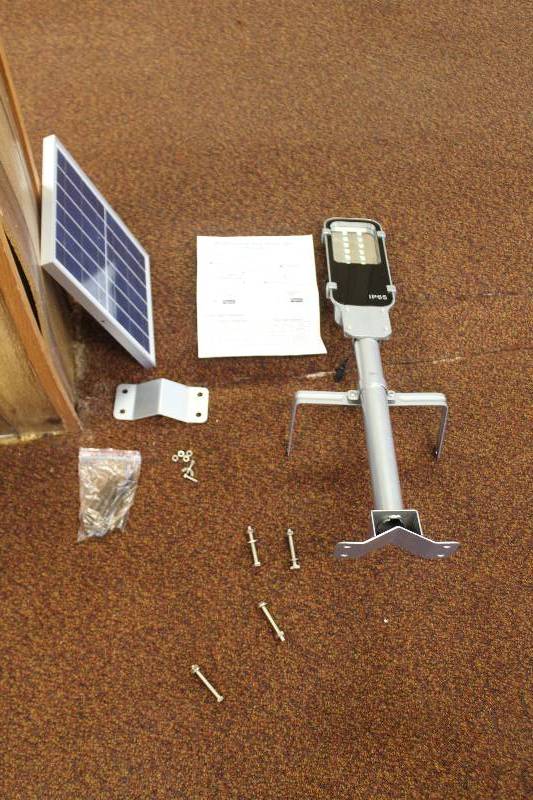 lot 37 image: Multifunctional Solar Street Light Kit w Instructions