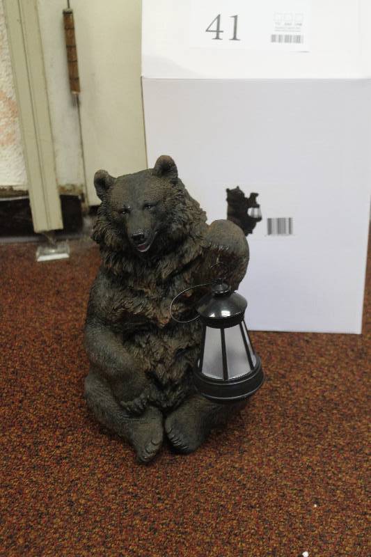 lot 41 image: Black Bear w Solar Lantern