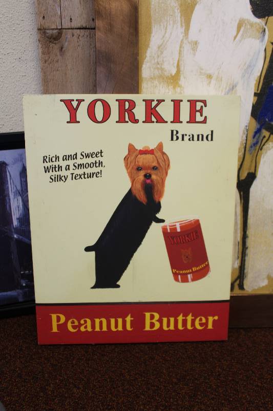lot 54 image: Yorkie Brand Peanut Butter Wall Art