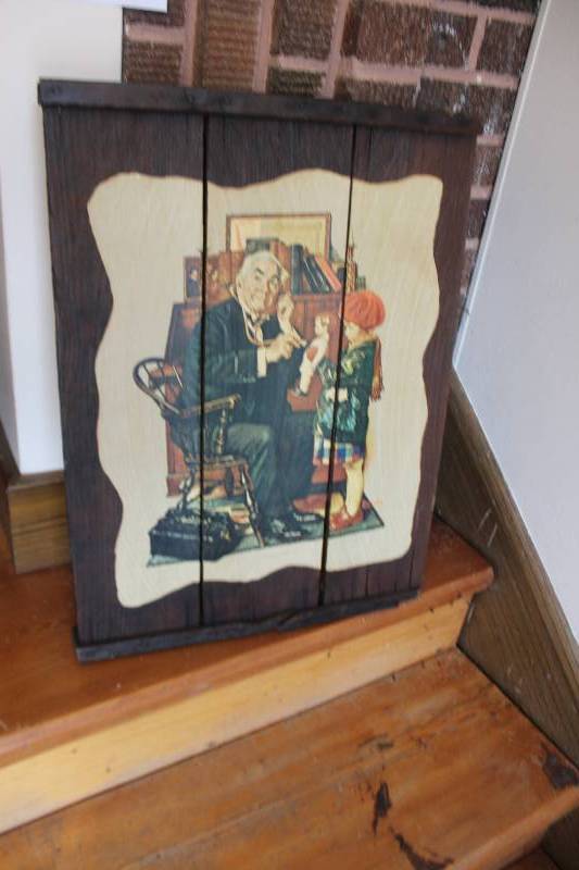 lot 76 image: Norman Rockwell A Serious Case Wall Art