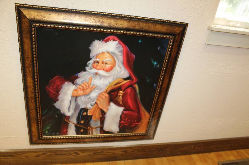 lot 109 image: Framed Santa Wall Art