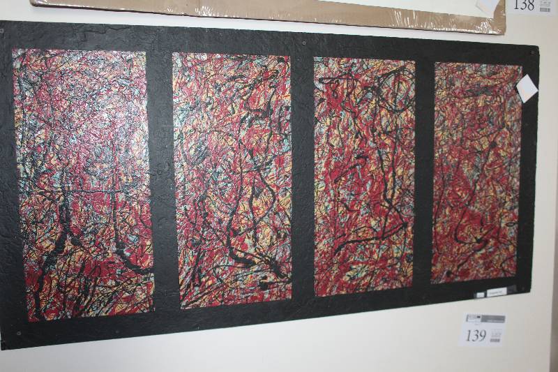 lot 139 image: Signed 4-Panel Original Art Melek