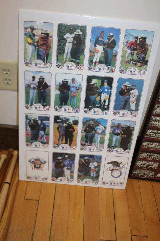 lot 231 image: Smokey Bear Collage w Various Athletes Wall Art