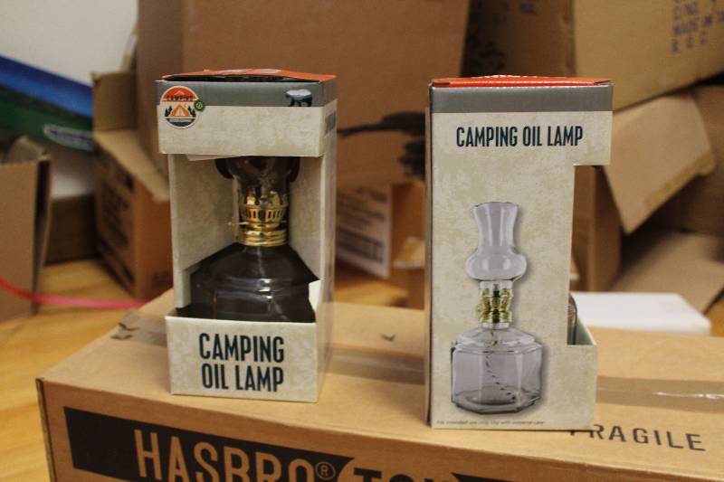 lot 186 image: Lot of (2) Camping Oil Lamp
