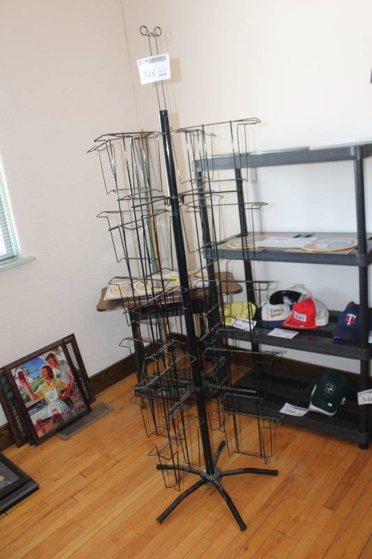 lot 348 image: Rotating Metal Magazine Rack