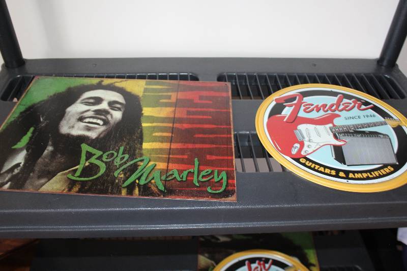 lot 342 image: Lot of (2) Art Includes Bob Marley, Fender