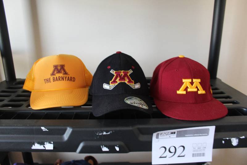 lot 292 image: Lot of (3) Baseball Caps -  Minnesota Gophers