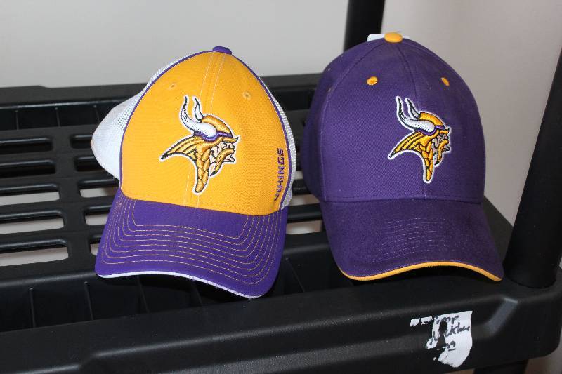 lot 296 image: Lot of (2) Baseball Caps -  Vikings