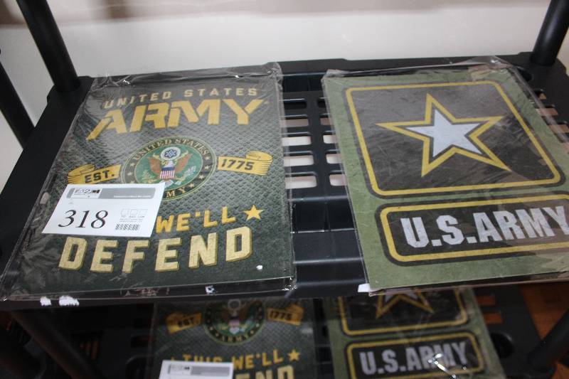 lot 318 image: Lot of (2) Army Decorative Wall Art