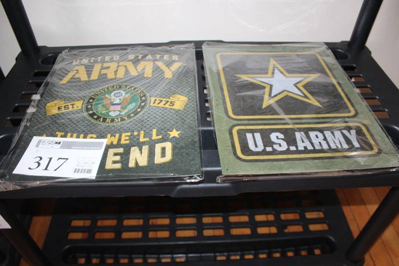 lot 317 image: Lot of (2) Army Decorative Wall Art