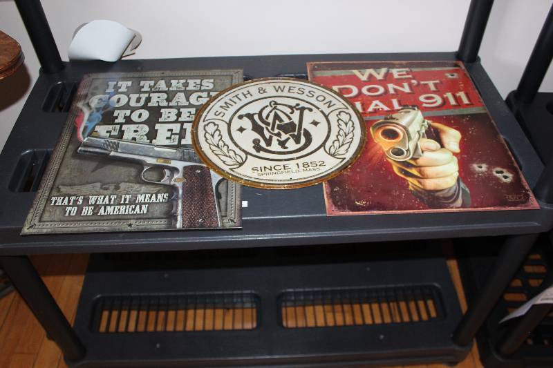lot 315 image: Lot of (3) Smith & Wesson Decorative Wall Art