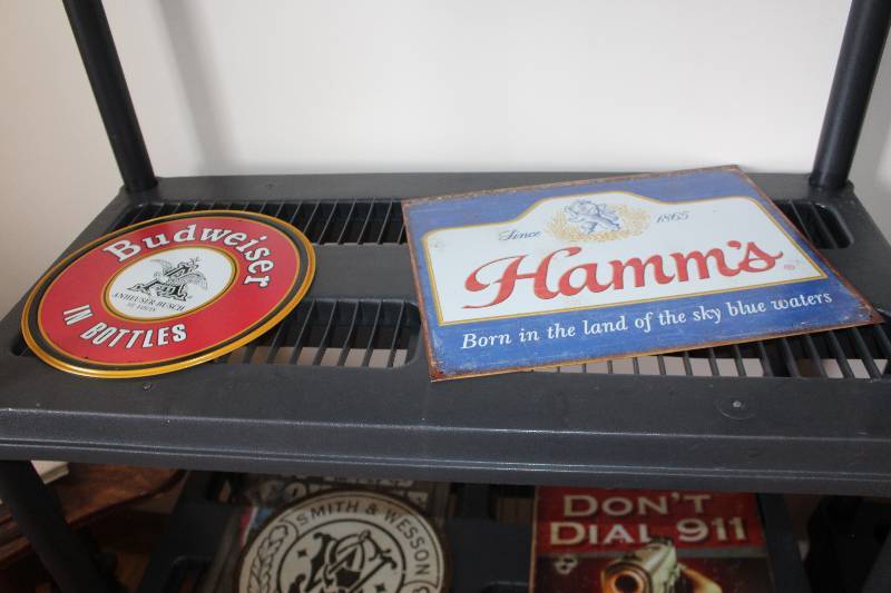 lot 316 image: Lot of (2) Hamms, Budweiser Decorative Wall Art