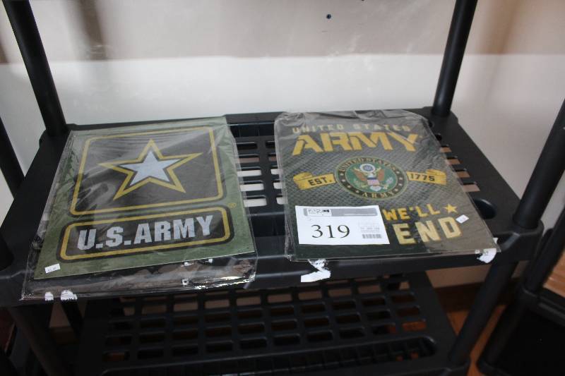lot 319 image: Lot of (2) Army Decorative Wall Art