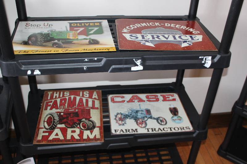 lot 311 image: Lot of (4) Farmall,Case,McCormick,Oliver Decorative Wall Art