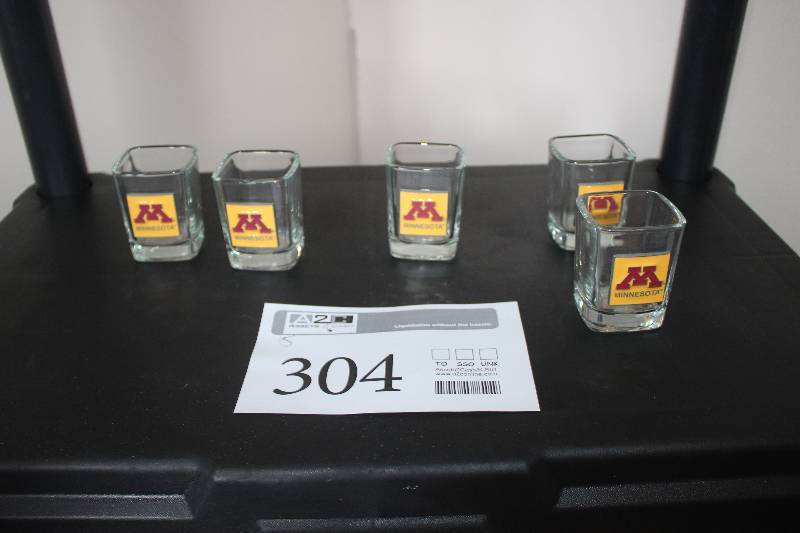 lot 304 image: Lot of (5) Minnesota Gophers Glasses