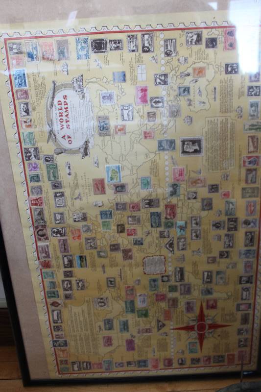 lot 445 image: A Pictorial Map A World Of Stamps Poster