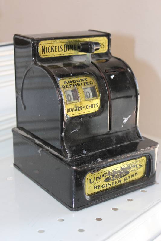 lot 437 image: Uncle Sams 3-Coin Register Bank