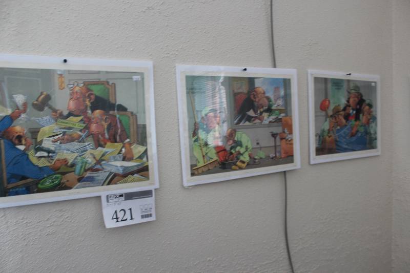 lot 421 image: Lot of (3) First Edition Signed Wall Art by Lloyd