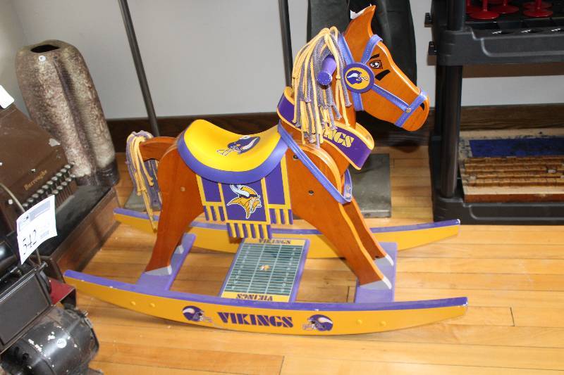 lot 538 image: Minnesota Vikings Childrens Riding Horse