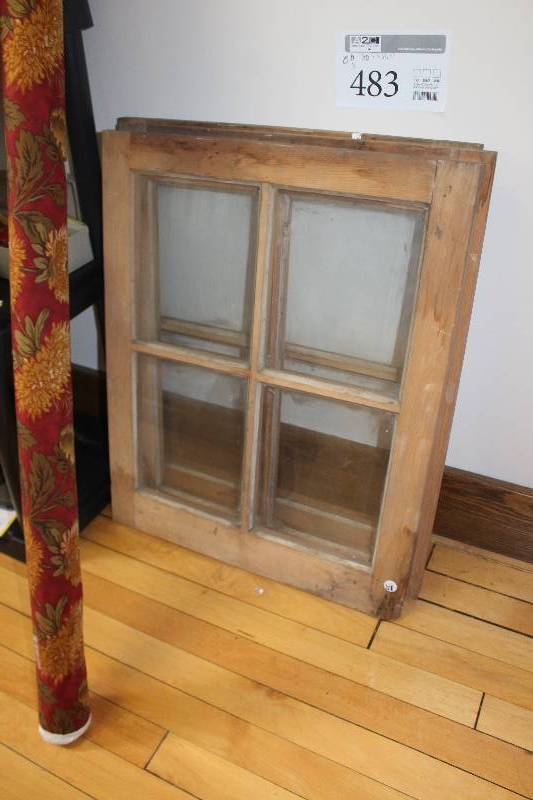 lot 483 image: Lot of (3) 4-Pane Windows