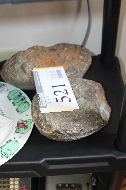 lot 521 image: Lot of (2) Decorative Rocks