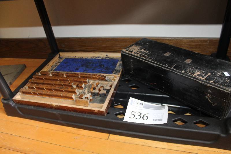 lot 536 image: Lot of (2) Boxes of Stamping Kits w Letters, Numbers, And More