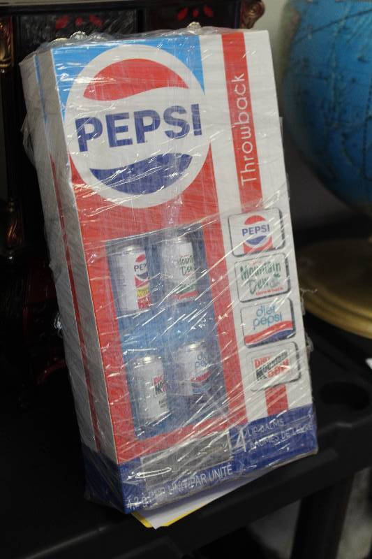 lot 501 image: 2-Boxes w 4-Lip Balms Pepsi, Mt. Dew Throwback