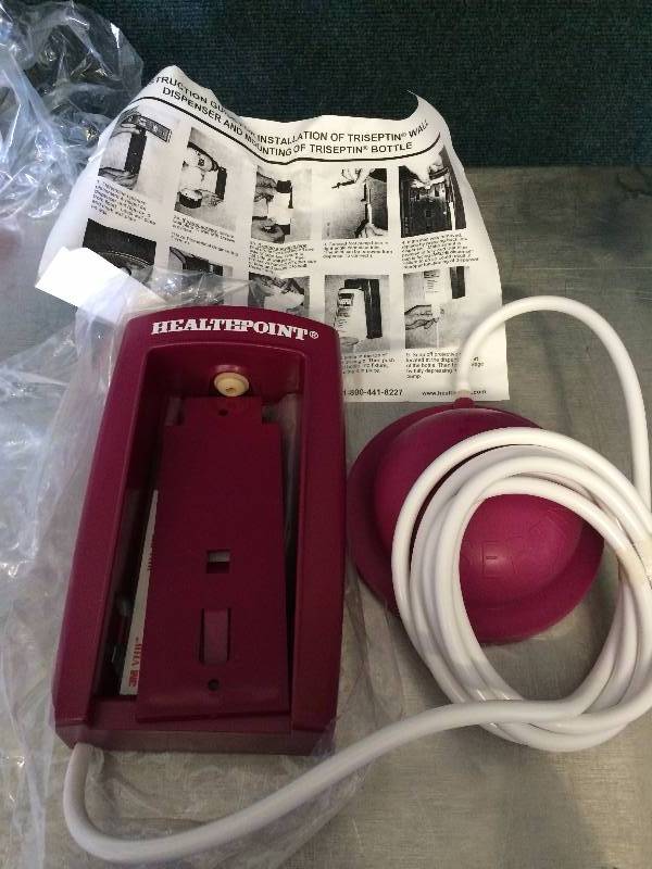 lot 37 image: Retails New $1000 Healthpoint Triseptin Waterless Surgical Scrub Foot Pump Dispenser -New Condition