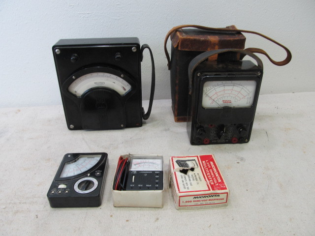 lot 13 image: Lot of Vintage Meters & Multitesters