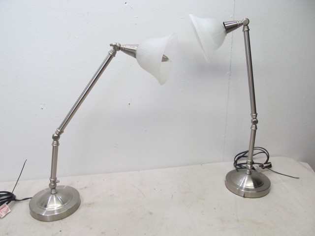 lot 27 image: Matching Pair of Articulating Desk Lamps