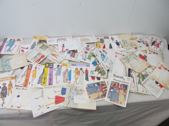 lot 36 image: Large Lot of Vintage Sewing Patterns