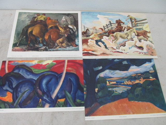 lot 78 image: 4 Vintage 1937 Color Prints - Well Known Artists