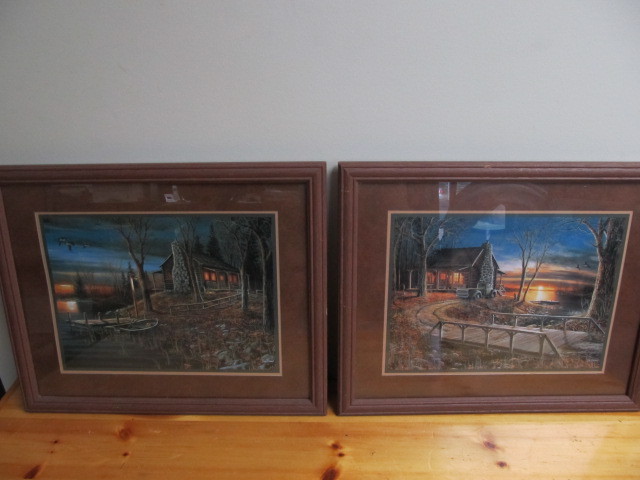 lot 81 image: Pair of Professionally Framed Jim Hansel Prints