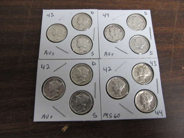 lot 92 image: Lot of Mercury Silver Dimes