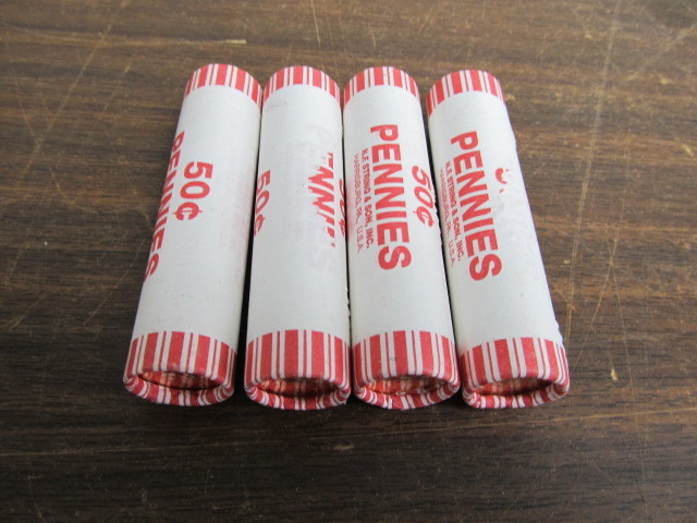 lot 95 image: 2 Rolls 2009 Lincoln Formative Years Pennies 2 Rolls Birthplace
