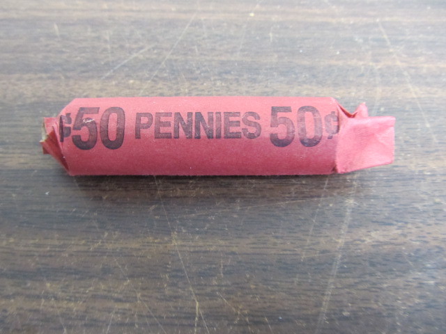 lot 96 image: Roll of 50 Assorted Indian Head Pennies
