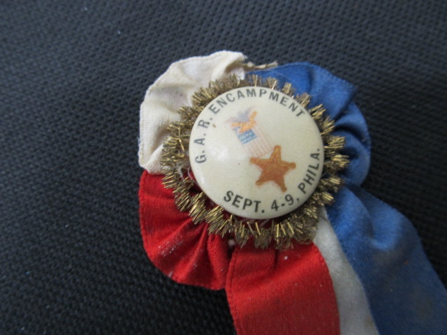 lot 125 image: Early 1900s Civil War GAR RibbonPin